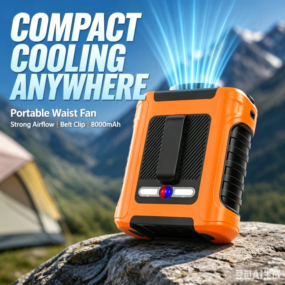Portable Wearable Cooling Waist Fan